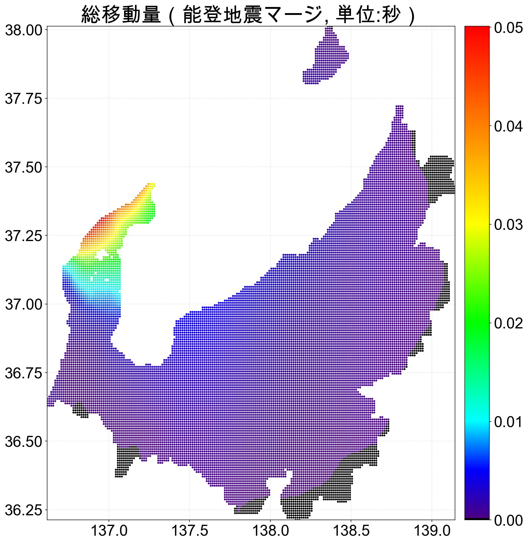 能登地震の補正パラメータファイル重複部分を調査した