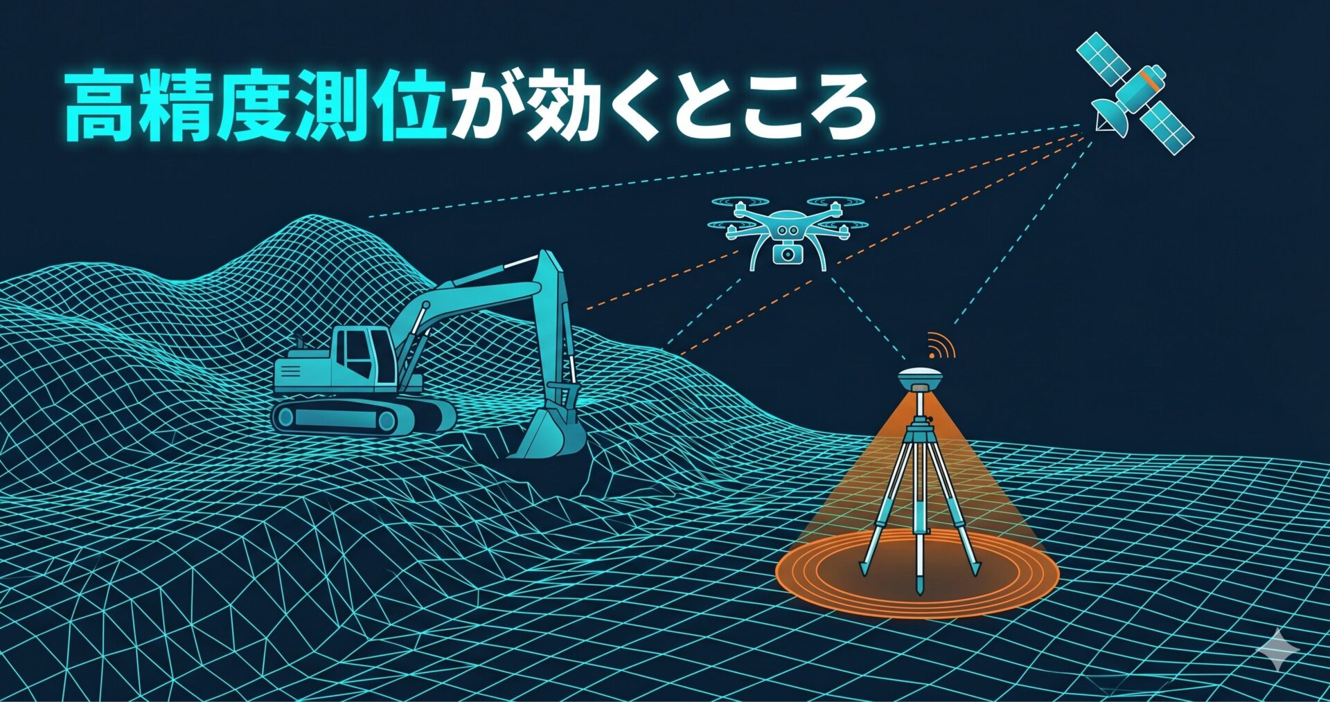 i-Construction 2.0時代のRTK-GNSS現場運用 — 高精度測位が効くところ