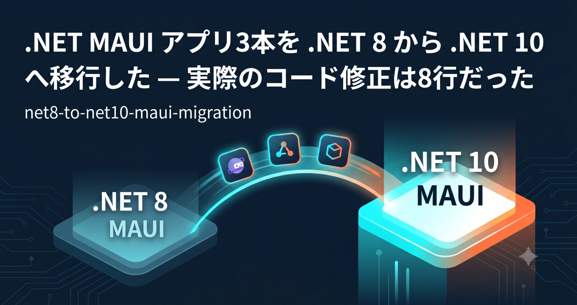 .NET MAUI アプリ3本を .NET 8 から .NET 10 へ移行した — 実際のコード修正は8行だった