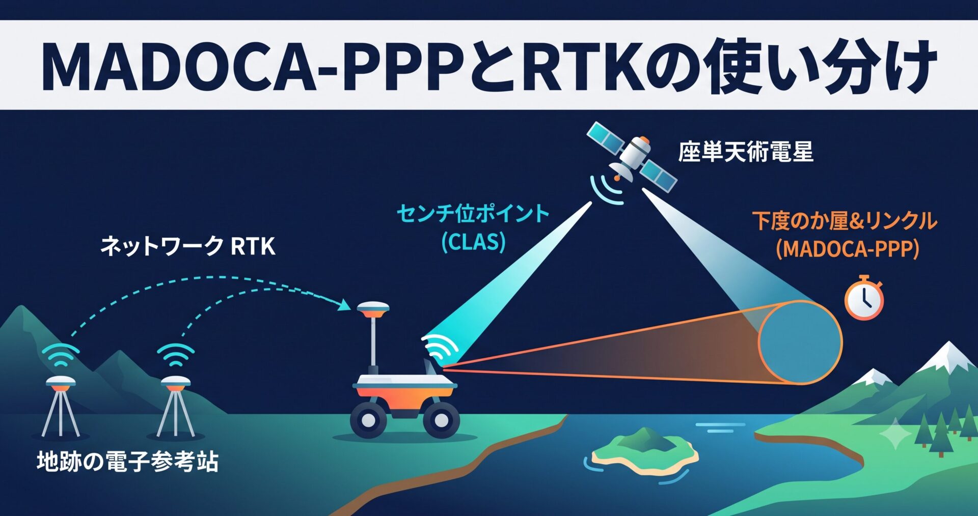 MADOCA-PPPと基準局フリー測位